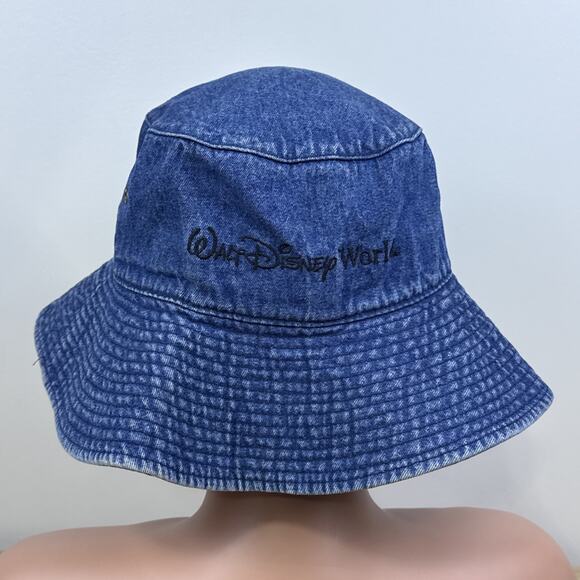 Vintage Disney World Denim Bucket Hat Co One Size Peace Love & Mickey Mouse main image 4